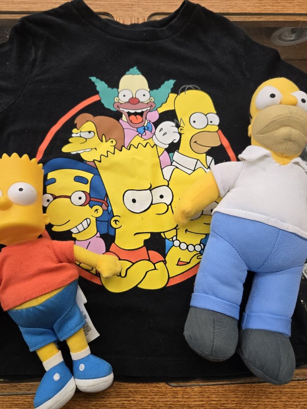 Vintage to Modern Simpsons Bart Homer plush & Kids Tshirt
